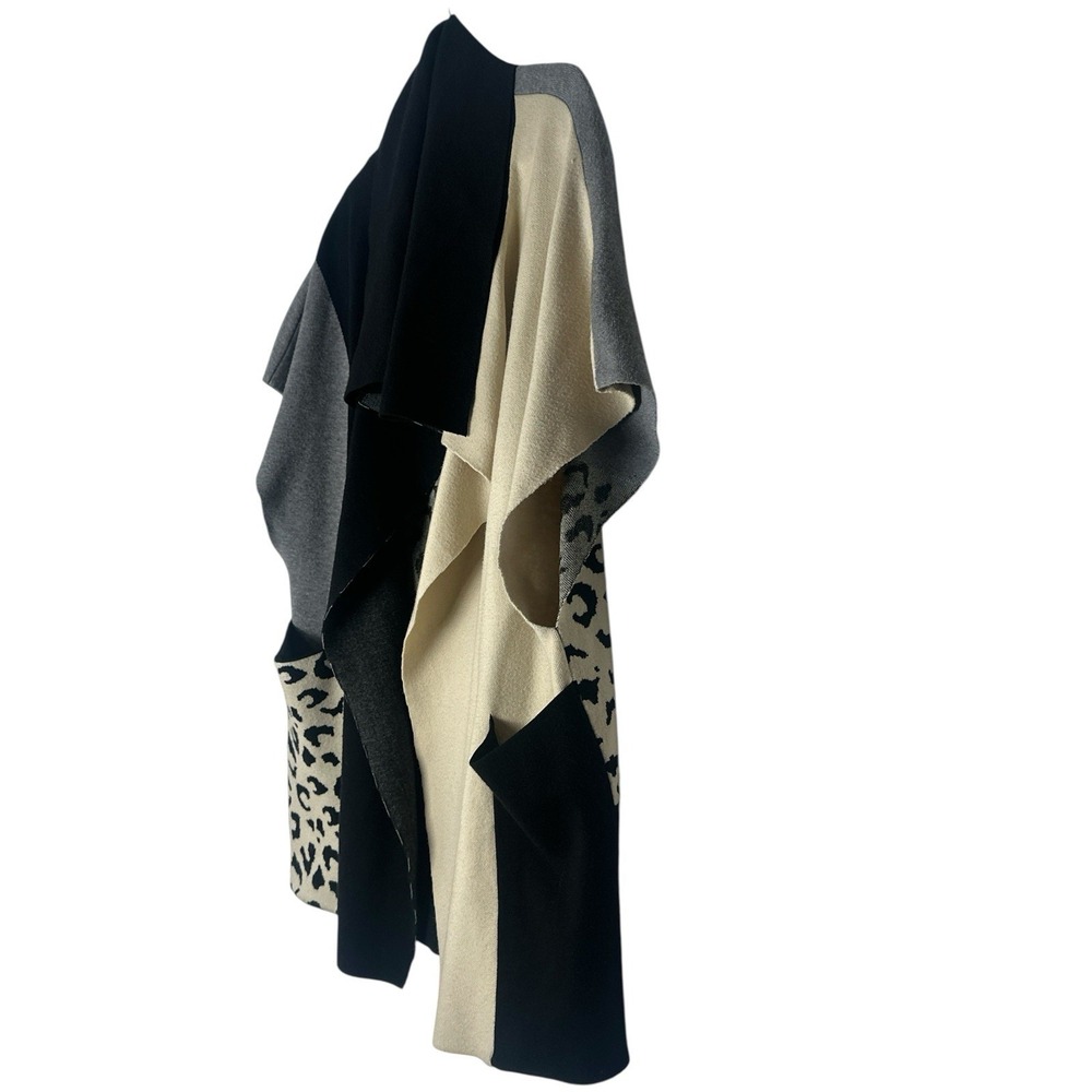 Anthropologie THML Cardigan Top Women's Medium Oversized Open Front Pockets - Picture 7 of 10